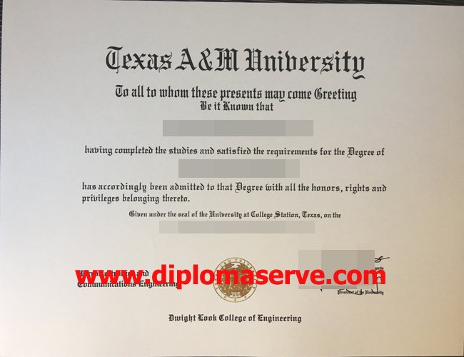 Texas A&M University degree